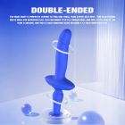 Двойной вибратор с анальным стоппером Chisa Kissen Ritter синий вид 8