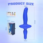 Двойной вибратор с анальным стоппером Chisa Kissen Ritter синий вид 10