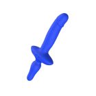 Двойной вибратор с анальным стоппером Chisa Kissen Ritter синий вид 3