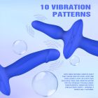 Подвійний вібратор з анальним стоппером Chisa Kissen Ritter синій вид 9