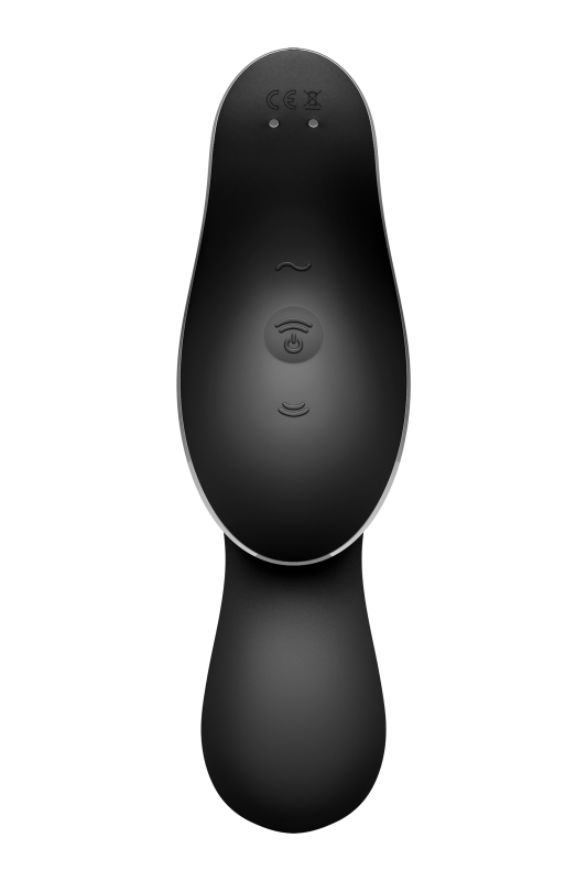 Подвійний вібратор із вакуумною стимуляцією SATISFYER CURVY TRINITY 2 чорний вид 6