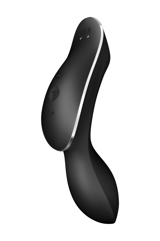 Подвійний вібратор із вакуумною стимуляцією SATISFYER CURVY TRINITY 2 чорний вид 8