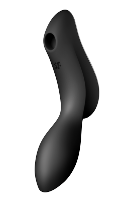 Подвійний вібратор із вакуумною стимуляцією SATISFYER CURVY TRINITY 2 чорний