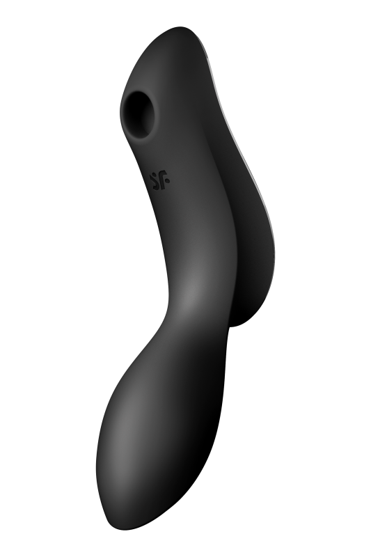 Подвійний вібратор із вакуумною стимуляцією SATISFYER CURVY TRINITY 2 чорний вид 2