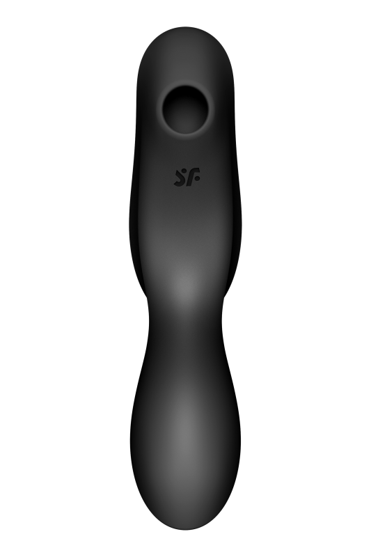 Подвійний вібратор із вакуумною стимуляцією SATISFYER CURVY TRINITY 2 чорний вид 5