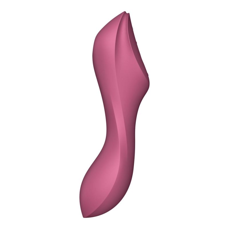 Подвійний вібратор із вакуумною стимуляцією Satisfyer Curvy Trinity 3, рожевий вид 6
