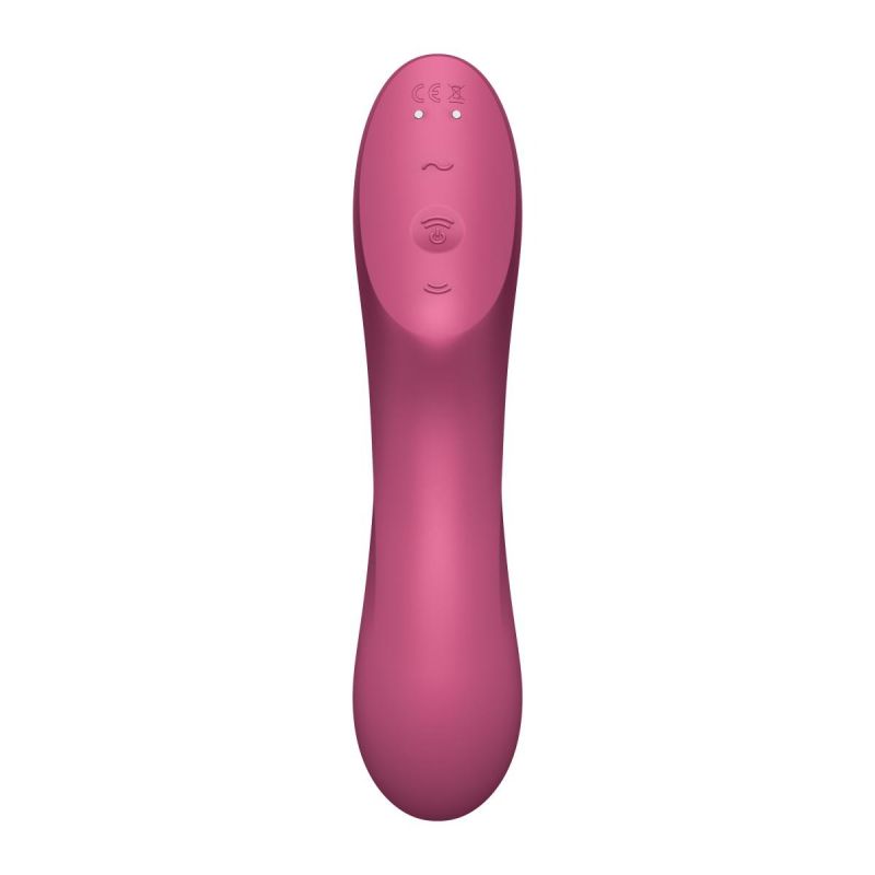 Подвійний вібратор із вакуумною стимуляцією Satisfyer Curvy Trinity 3, рожевий вид 7