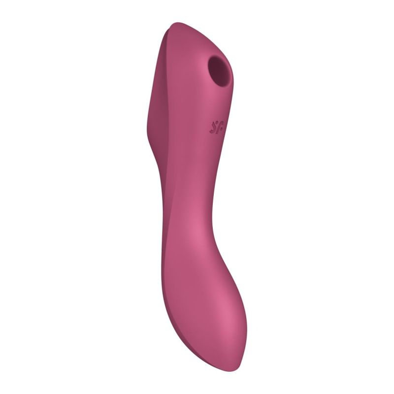 Подвійний вібратор із вакуумною стимуляцією Satisfyer Curvy Trinity 3, рожевий вид 2