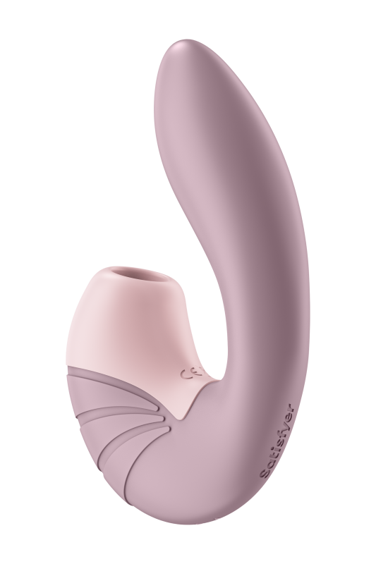 Подвійний вібратор із вакуумною стимуляцією Satisfer Air Pulse Supernova рожевий вид 4