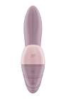 Подвійний вібратор із вакуумною стимуляцією Satisfer Air Pulse Supernova рожевий вид 8