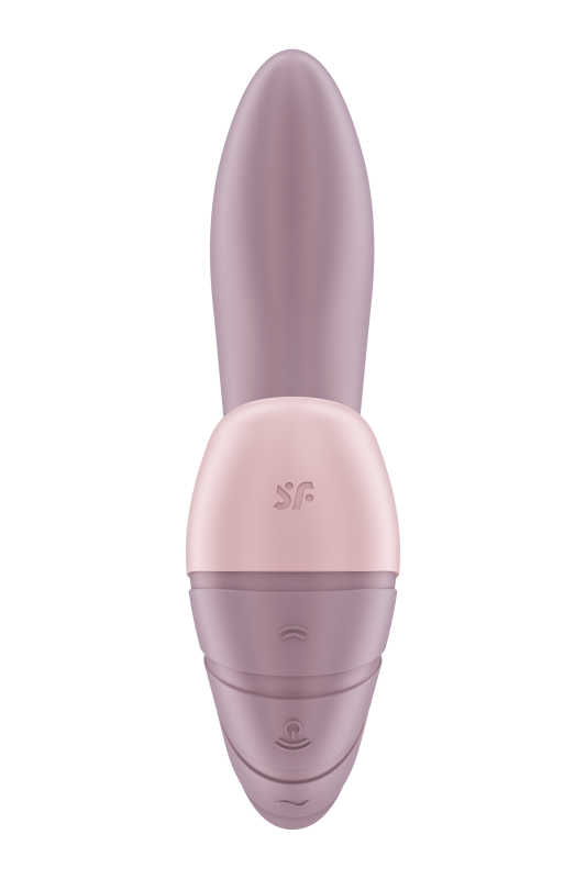 Подвійний вібратор із вакуумною стимуляцією Satisfer Air Pulse Supernova рожевий вид 8
