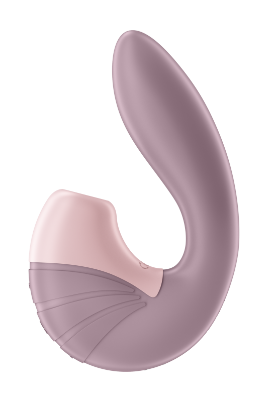 Подвійний вібратор із вакуумною стимуляцією Satisfer Air Pulse Supernova рожевий вид 3