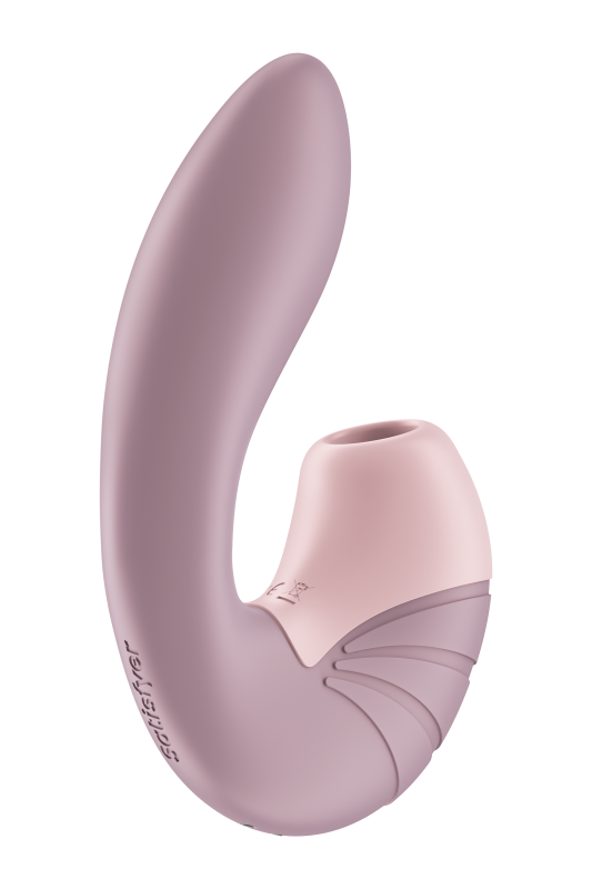 Подвійний вібратор із вакуумною стимуляцією Satisfer Air Pulse Supernova рожевий вид 6