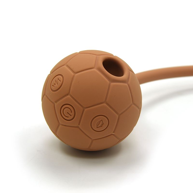 Подвійний вібратор у вигляді м'яча з вакуумом та для точки G, Sweet Em 0036F, коричневий вид 5