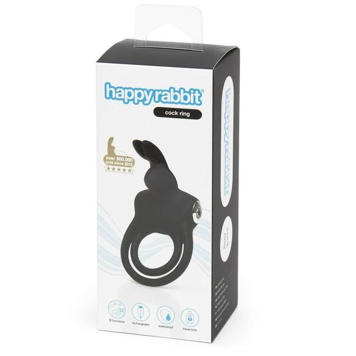 Подвійне ерекційне кільце з вібрацією Happy Rabbit Stimulating Rechargeable Rabbi вид 7