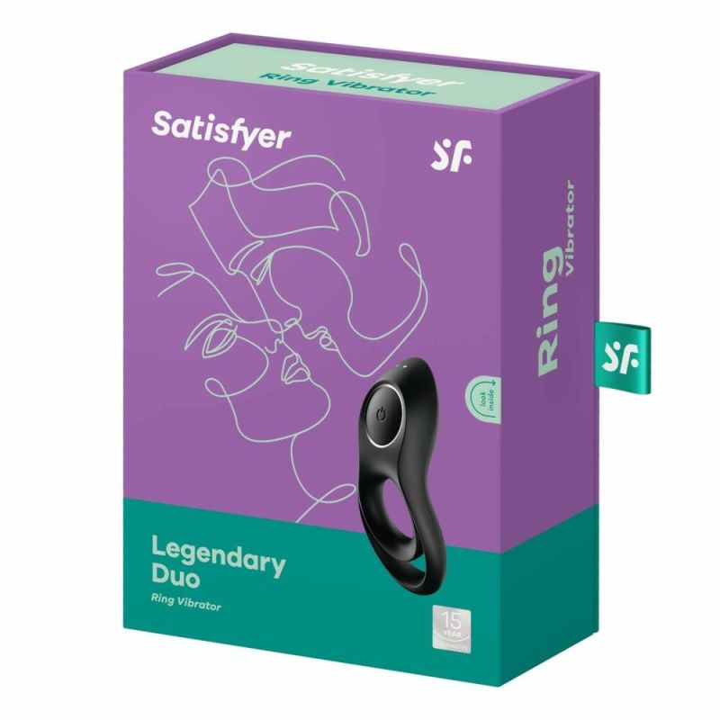 Подвійне ерекційне кільце Satisfyer Legendary Duo чорний вид 7