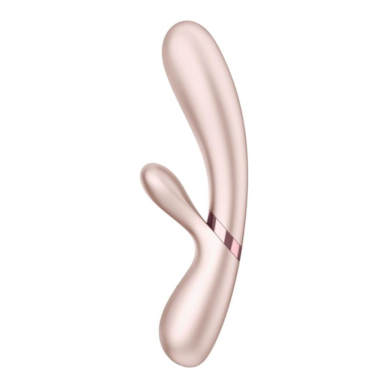 Подвійний смарт вібратор з функцією нагріву Satisfyer Hot Lover, нюдовий вид 4