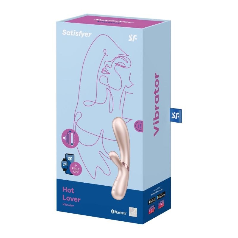 Подвійний смарт вібратор з функцією нагріву Satisfyer Hot Lover, нюдовий вид 8
