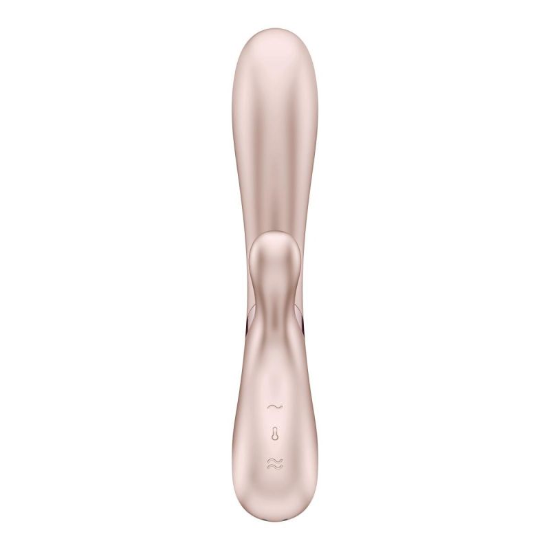 Подвійний смарт вібратор з функцією нагріву Satisfyer Hot Lover, нюдовий вид 6