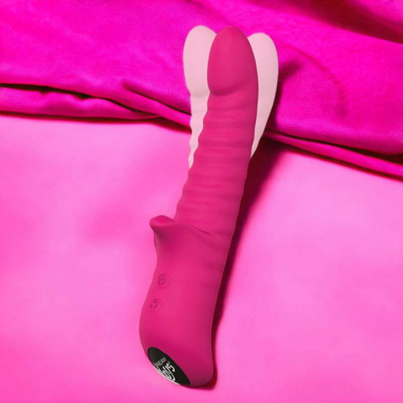 Подвійний вібратор Dream Toys Vibes Of Love Honey Bear Magenta рожевий вид 4