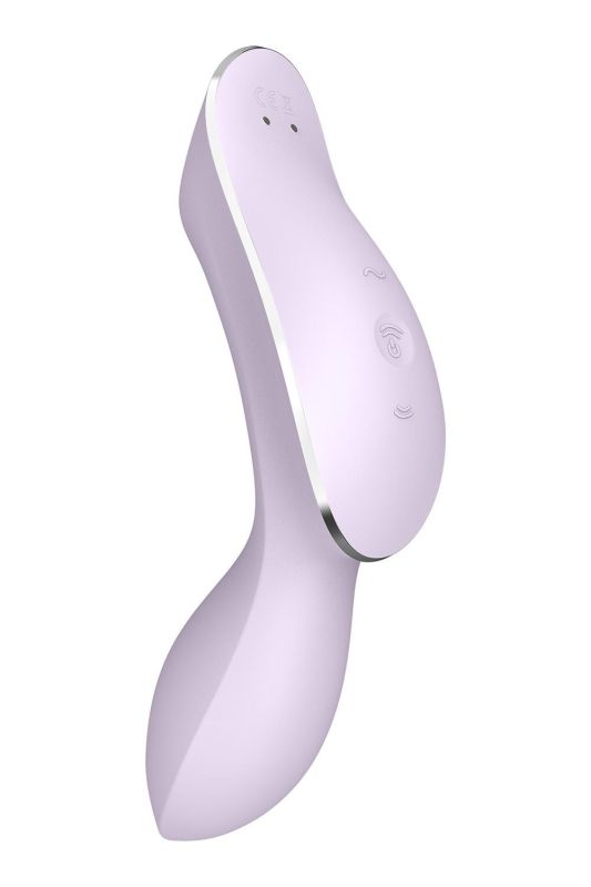 Подвійний вібратор з вакуумною стимуляцією Satisfyer Curvy Trinity 2 бузковий вид 3