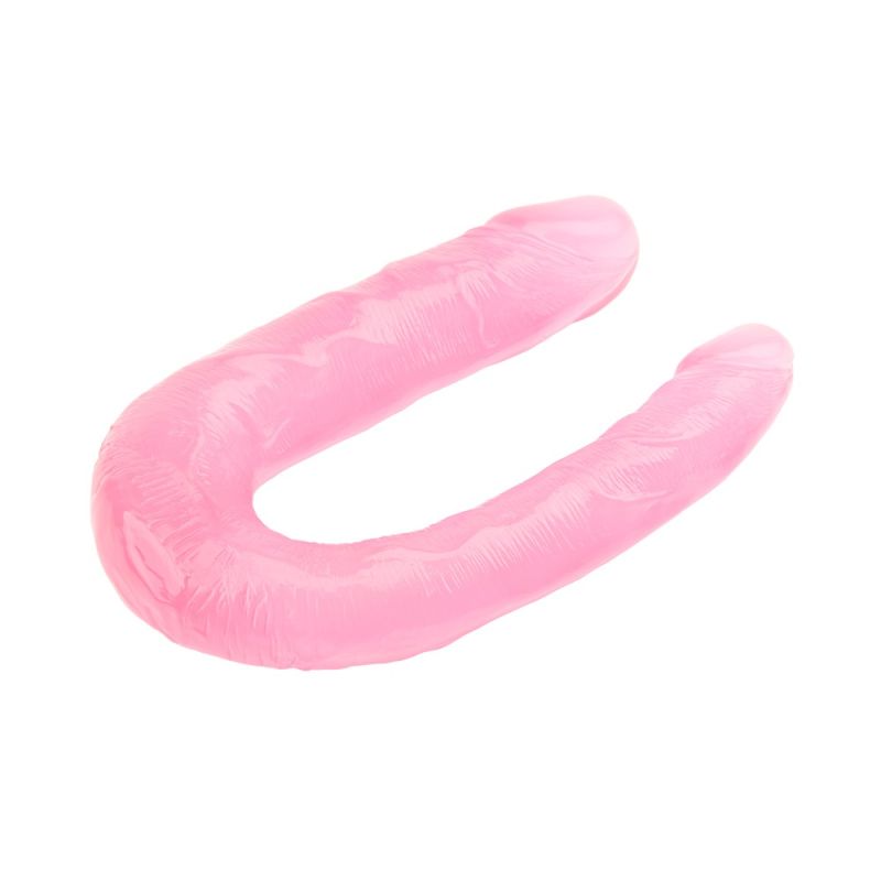 Фаллоимитатор двойной Chisa Hi-Rubber 13 Inch Dildo, розовый вид 4
