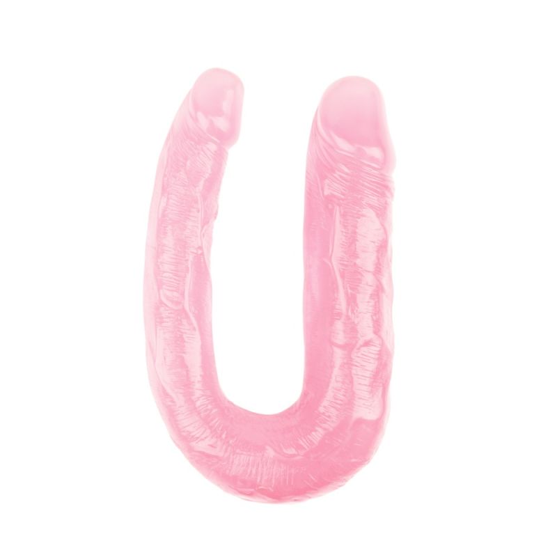 Фаллоимитатор двойной Chisa Hi-Rubber 13 Inch Dildo, розовый вид 3