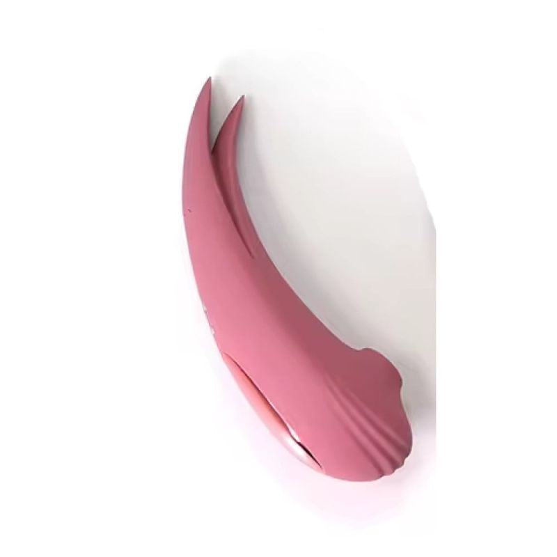 Двухсторонний вакуумный стимулятор для клитора с вибрацией Sweet Em, розовый вид 4