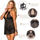 Елегантний чорний мереживний бебідол Star Night з відкритою спиною, M вид 4