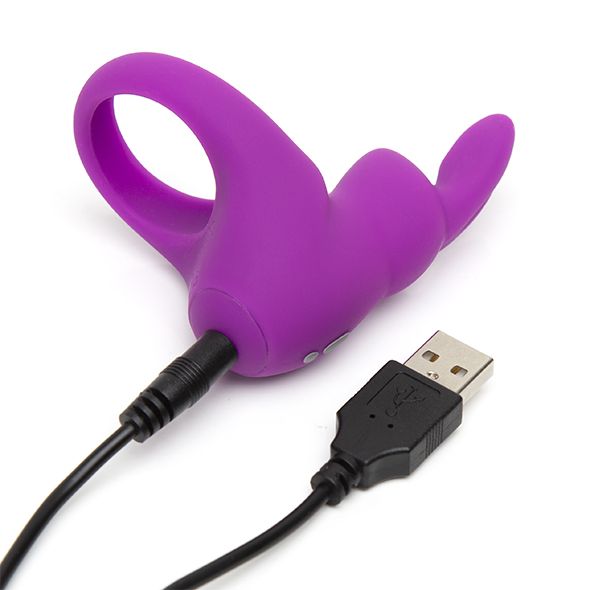 Ерекційне кільце з вібрацією Happy Rabbit Rechargeable Cock Ring Purple вид 3