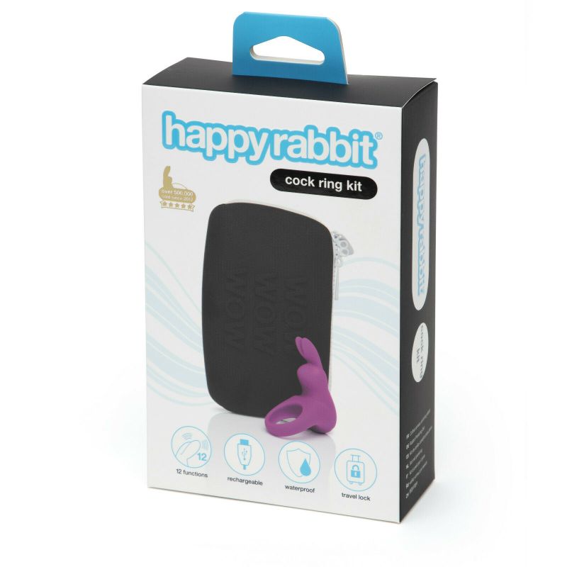 Ерекційне кільце+сумочка для зберігання Happy Rabbit Cock Ring Kit (2 Piece) вид 6