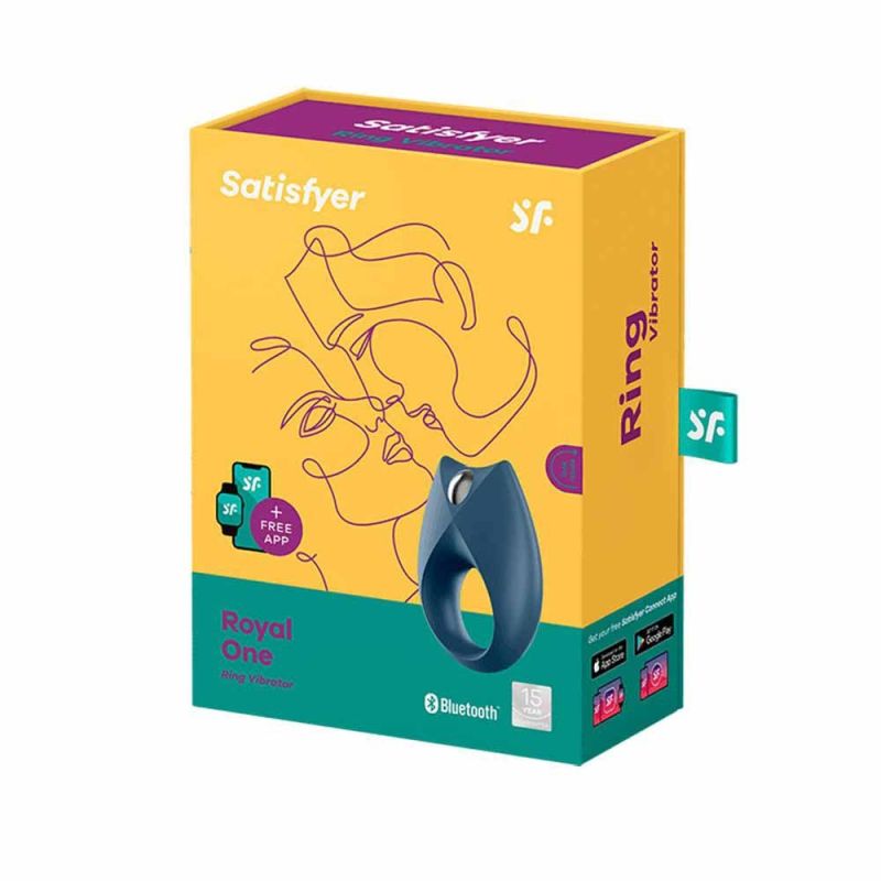 Ерекційне віброкільце Satisfyer Royal One синє вид 6