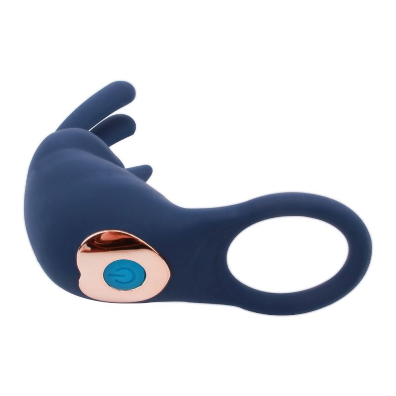 Ерекційне кільце-кролик Chisa Bunny Ring, синій вид 3