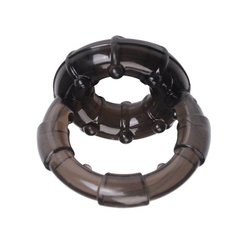 Ерекційне кільце Chisa GK Power Dual Enhancement Ring з рельєфною поверхнею, чорне вид 3