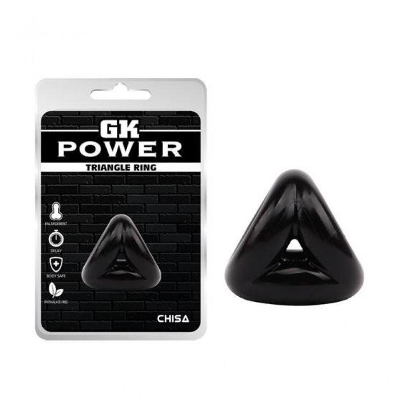 Ерекційне кільце трикутне Chisa GK Power Triangle Ring, чорне вид 2