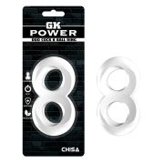 Ерекційне кільце подвійне Chisa GK Power Nust Bolts, прозорий