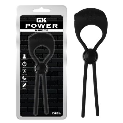 Эрекционное кольцо-лассо с вибропулей Chisa GK Power, черное
