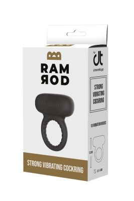 Эрекционное кольцо для пениса с вибрацией Dream Toys RAMROD черное