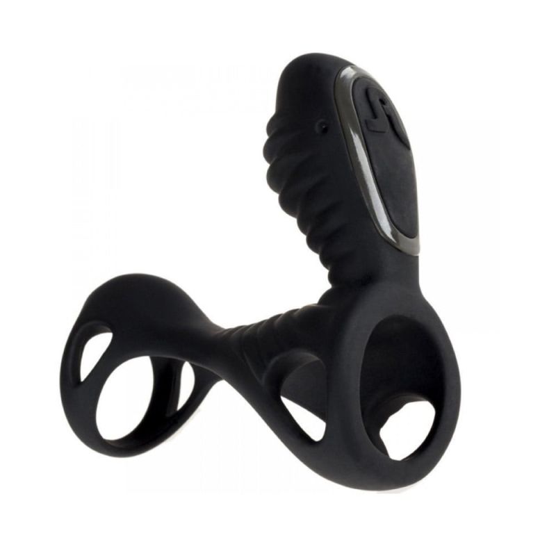 Ерекційне кільце з 2 моторами Adrien Lastic Gladiator F чорне вид 2