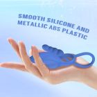 Ерекційне кільце з анальним плагом Chisa Kissen Dally вібруюче, синє вид 12