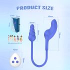 Ерекційне кільце з анальним плагом Chisa Kissen Dally вібруюче, синє вид 7