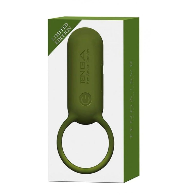 Кольцо эрекционное с вибрацией SVR Tenga, хаки, 3.1 см вид 4
