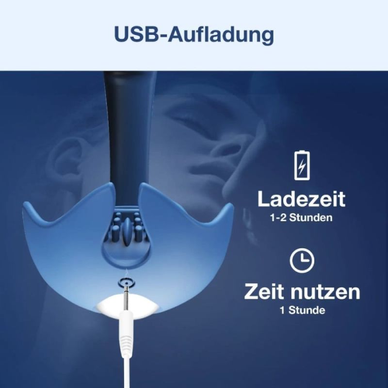 Ерекційне кільце BeYourLover Barzillai з вібрацією та стимуляцією клітора, синє вид 8