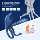 Эрекционное кольцо BeYourLover Barzillai с вибрацией и стимуляцией клитора, синее вид 6