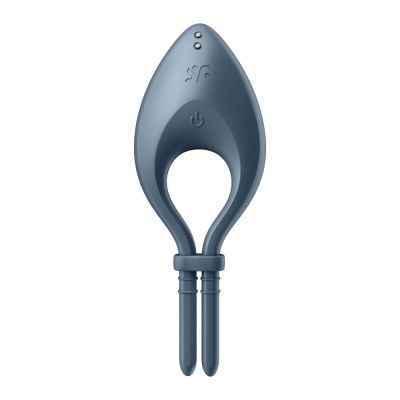 Ерекційне смарт кільце з вібрацією Satisfyer Bullseye Connect App, сірий