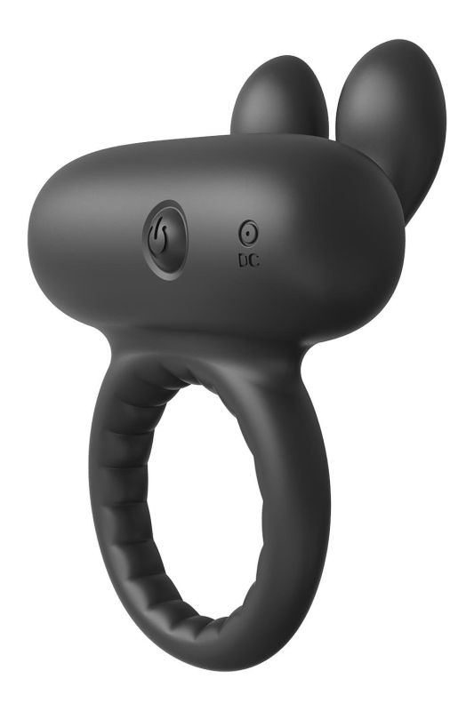 Ерекційне віброкільце Dreamtoys Ramrod Rabbit з вушками для клітора, чорне вид 8