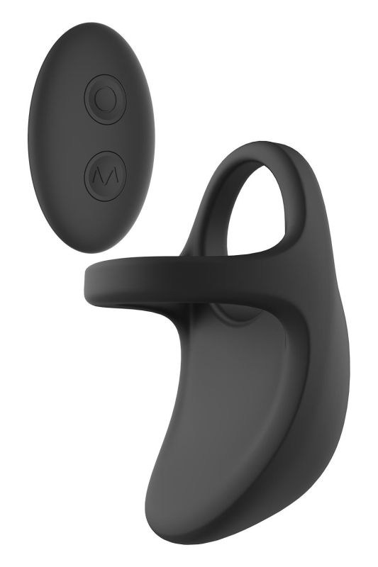 Эрекционное виброкольцо Dreamtoys Ramrod с пультом, черное вид 2