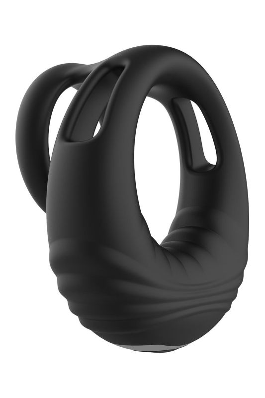 Эрекционное виброкольцо Dreamtoys Ramrod с пультом, черное вид 9