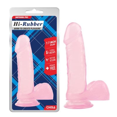 Фаллоимитатор реалистичный с мошонкой Chisa Hi-Rubber Inch Dildo, розовый