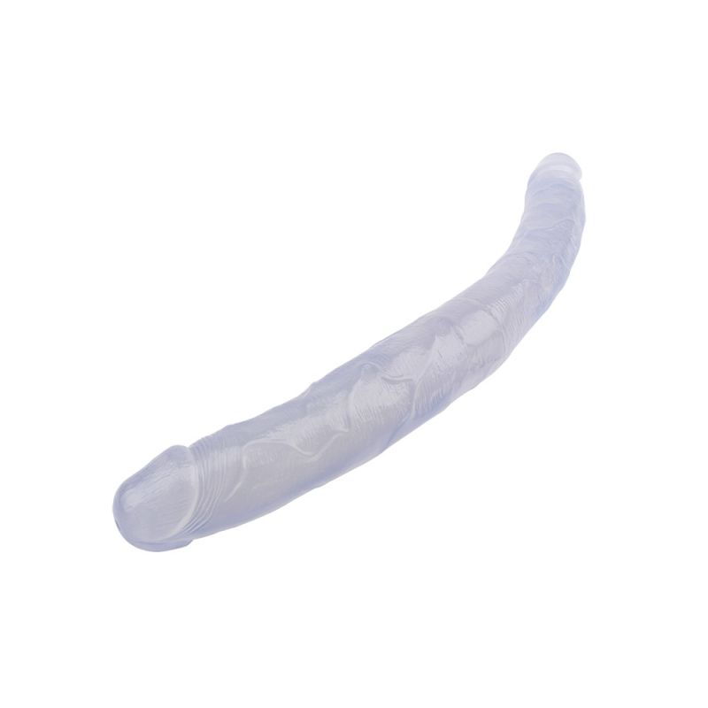 Фалоімітатор подвійний Chisa Hi-Rubber 45 см, прозорий вид 4